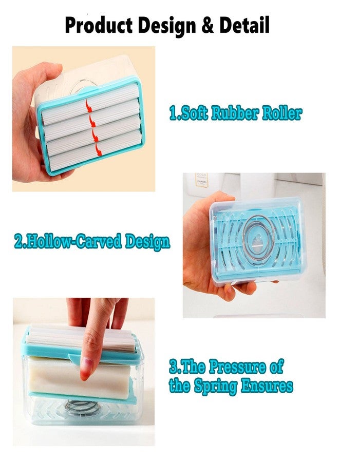 LELEMON Soap Dish with Drain Multifunctional Soap Dish Soap Cleaning Storage Foaming Box for Home Bathroom Kitchen Keep Soap Dry& Easy to Clean - Image 5